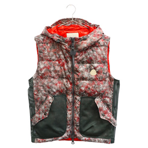 MONCLER モンクレール GREENSAND GILET 3109R4330305 総柄ダウンベスト ジップアップジャケット マルチ