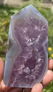 ハイクオリティ-! アメジストドル-ジ-アゲ-ト天然石フリ -フォーム　パワーストーン 鉱物 紫水晶 