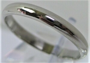 【東京 谷中 質屋おぢさん】Pt900プラチナ 甲丸 マリッジリング結婚指輪サイズ#20～#20.5男女兼用