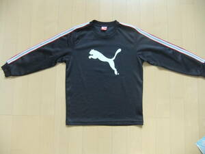 *140*PUMA/プーマ 速乾吸汗 長袖Tシャツ♪プラクティスシャツ/スポーツTシャツ/サッカー/黒