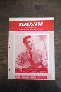 アンティーク楽譜BLACK JACK[ad1-11]ソングロックミュージックコレクションビンテージディスプレイクラッシックオールディーズカントリー
