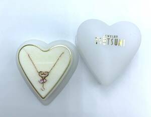 【未使用】【新品仕上げ済】【早い者勝ち】 JEWELRY TSUTSUMI ジュエリーツツミ ピンクゴールド K10 PG フラミンゴ ハート ストーン