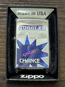 zippo JUGGLER SILVER ジャグラー 両面デザイン 2022年製 silver ツノッチ シルバー カラー GO GO CHANCE KITA DENSHI ケース 保証書