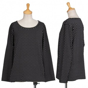 トリココムデギャルソンtricot COMME des GARCONS ドットプリント長袖カットソー 黒L位 【レディース】