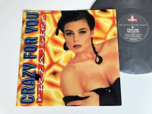 【伊Ori/良好品】PIZZA GIRL / CRAZY FOR YOU(Extended,Acapella,I Love DELTA Mix,Radio)12inch DELTA1060 98年パラパラ,SUPER EUROBEAT,