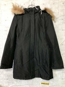 MICHEL KLEIN ミッシェルクラン 襟ファー付き 中綿 ジップジャケット コート 黒 ブラック 40