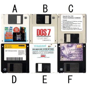 パソコンソフト海外版 「Micro Vectoria」「DOS7 デモ」「The Norton Disk Doctor」「LEONARDO drawing pixel art」他全6枚 希少 貴重 珍品