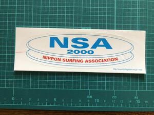 NSA（日本サーフィン連盟）2000年記念ステッカー　この年だけの超希少版メンバーズステッカー