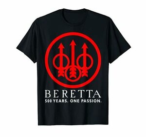新品国内在庫 (M)Beretta For Men And Women T-Shirt ベレッタ 射撃ベスト(ブラック)(BERETTA白ロゴ)(トライデント赤ロゴ)