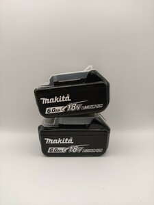 動作品 2個 マキタ Makita 純正 Li-ion バッテリー　BL1860B 6.0Ah 18V BL1860 雪マーク バッテリー インパクトドライバー 46 検索) 美品