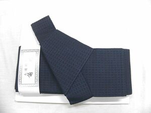 簡単に結べる　軽装・角帯　紋織・ポリエステル　４０６　濃紺色系　新品