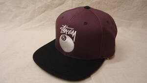 Stussy TWILL STOCK 8 BALL CAP 紫/黒 OSFA %off ステューシー キャップ 帽子 NY LA LONDON TOKYO おてがる配送ゆうパック 匿名配送