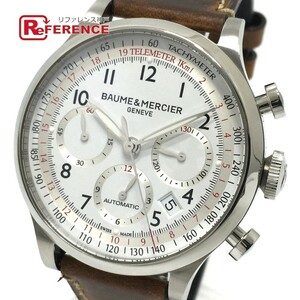 Baume & Mercier ボーム＆メルシェ MOA10000 裏スケ クロノグラフ ケープランド 腕時計 SS革ベルト