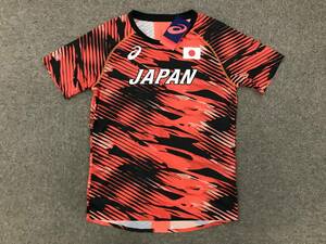 【完売品】2019 世界陸上ドーハ 陸上競技 日本代表 選手仕様 asicsアシックス オーセンティック サンライズレッド競技用クーリングTシャツM