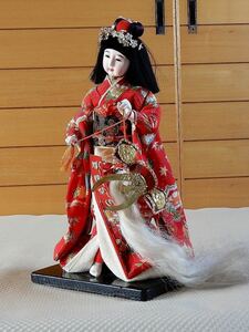 【直接手渡し限定】BS3 市松人形 32ｃｍ 昭和30年代 木製ガラスケース付 昭和レトロ / インテリア 置物 美品