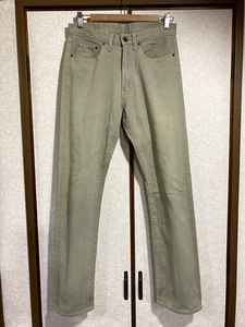 ★【DENIME：ドゥニーム】オールド ヴィンテージ ピケ パンツ デニム オリゾンティタグ size31/ライトベージュ