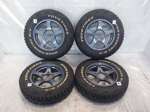 ☆22年製 バリ山 ジムニー☆ 5H 139.7 5.5J +22 16インチ 社外品 MID アルミホイール タイヤ 185/85R16 105/103N LT 8PR Toyo 4本