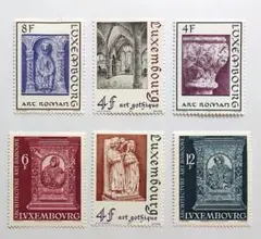 外国切手　ルクセンブルク　教会美術　6種