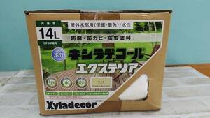 工1012-387♪【100】 未開封 Xyladecor キシラデコール エクステリア ワイス 水性 防腐・防カビ・防虫塗料 屋外木部用 14L