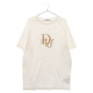 DIOR ディオール 23SS×ERL フロントロゴ刺繍 リラックスフィット スラブコットン クルーネック 半袖Tシャツ カットソー 313J647A0817