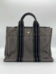 【1円〜】HERMES フールトゥ キャンバス トートバッグ 