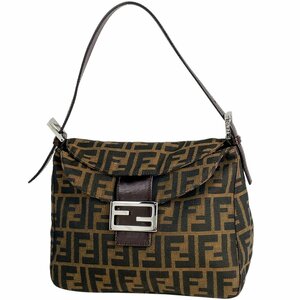 【在庫一掃】 フェンディ FENDI ズッカ柄 ショルダーバッグ ワンショルダー キャンバス ブラウン 26426 レディース 【中古】