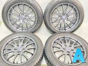 中古タイヤ スタッドレスタイヤ ホイールセット 4本セット 215/55R17 WEDS VELVA 17x7.0 39 114.3-5穴 ミシュラン X-ICE SNOW