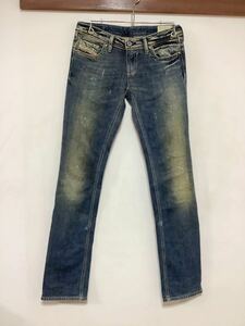 A-1272 Diesel ディーゼル LOWKY デニムパンツ ストレッチジーンズ レディース W26 ローライズ ユーズド加工 ジーンズ ジーパン