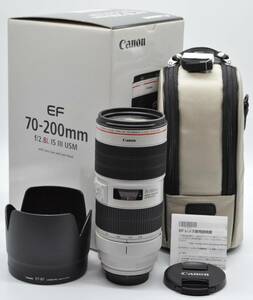 ＜極上美品！！＞　Canon　キヤノン　EF70-200mm F2.8L IS III USM　♪あるとうれしい元箱＆ソフトケース＆フード＆説明書付き♪