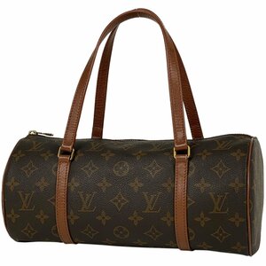 ルイ・ヴィトン Louis Vuitton パピヨン 30 バレルバッグ 筒型 旧旧型 ハンドバッグ モノグラム ブラウン M51365 レディース 【中古】