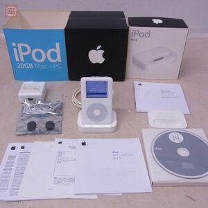Apple iPod 20GB M9282J/A （A1059) + iPod Dock M9602G/A まとめてセット アップル アイポッド 箱説付 簡易動作確認済 【20