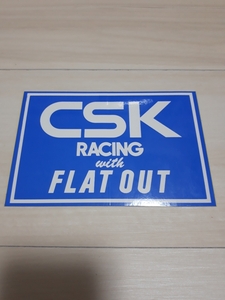 CSK レーシング レア 美品 ステッカー 族車 旧車 昭和 レトロ ヘラフラ スタンス JDM USDM ブルー 青 水色 