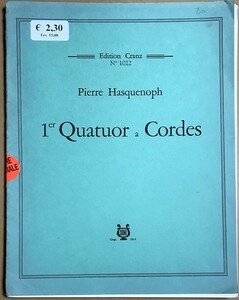 ピエール・ハスケノフ 弦楽四重奏曲第1番 輸入楽譜 Pierre Hasquenoph 1er Quartuor a Cordes 洋書