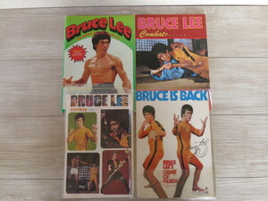 ●希少●Bruce Lee・ブルースリー「ステッカー」未開封6枚入「下敷き」「Combats」「THE SECRET OF JKD & KUNG FU」冊子2冊＊まとめ