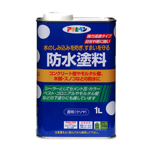 防水塗料 アサヒペン 塗料 油性塗料 1L トウメイ(クリヤ)