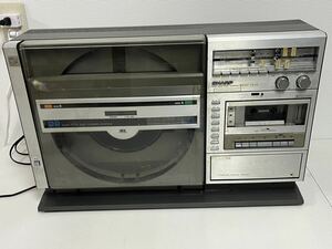 管42011 SHARP シャープ デュアルプレイ ディスク ステレオ システム VZ-V3 レコード ラジオ カセット ラジカセ 両面演奏 