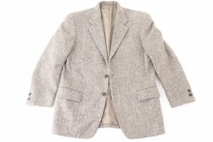 VAN × Harris Tweed ハリスツイード テーラード ジャケット ベージュ 系 サイズM 毛100％ ナイロン50％ キュプラ50％ メンズ 4920-NA