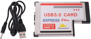 【C0015】Express Card USB3.0 2ポート 増設 PCカード