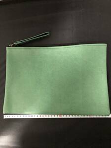 書類　バック　チャック式　Mサイズ　14.GREEN　Material　：　PVC　100％　新品未使用