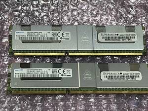 Samsung 32GB 2枚セット 計64GB DDR3-1866 PC3-14900L (Load-Reduced ) LRDIMM 同一ロット