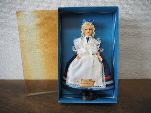 海外 土産 ドール フランス FRANCE EROS社製 民族衣装ドール 女の子 ソフビ 人形 18cm 箱付 アンティーク レトロ