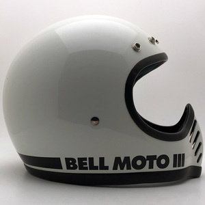 送料無料 Dead Stock 新品 BELL MOTO3 初期型 WHITE 61cm/ベルモト3白ビンテージヘルメットvmxモトスターstarmoto4モト4mchal500tx60s70s