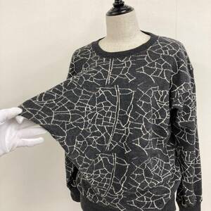 珍品 初期 80s tricot COMME des GARCONS 変形 立体 ニット セーター ウール グレー 総柄 トリココムデギャルソン VINTAGE archive 2120265