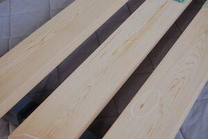 木曽桧 ヒノキ（天然材）3本で18100円 角材 材木 木材 新品