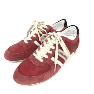 ◆DOLCE&GABBANA ドルチェ&ガッバーナ スニーカー サイズ7◆ レッド メンズ 靴 シューズ sneakers