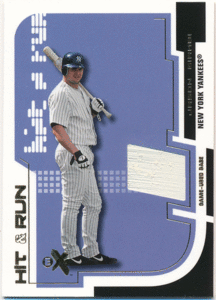 ☆ Jason Giambi MLB 2002 Fleer E-X Hit & Run Authentic Game-Used Base ベースカード ジェイソン・ジアンビ