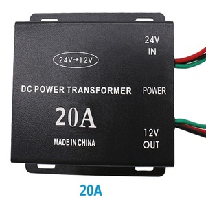 24V → 12V 電圧変換機 デコデコ オーディオ インバーター（20A対応）トラック コンバーター 電装部品 変換器 (グリポッチ)