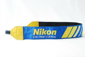 ☆きれいな♪☆ニコン プロスト Nikon for Professional プロストラップ 青色×黄色×白色 プロフェッショナル カメラ ストラップ NPS☆