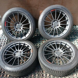 ENKEI RS05RR 8.5j 18インチ pcd112 +45 スタッドレスタイヤ 245/40r18 2022製造 9.9部山　continental Northcontact NC6 　