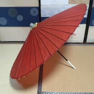 番傘 蛇の目傘 直径約106cm 長さ約73cm 和風 飾り 工芸品 【2998】